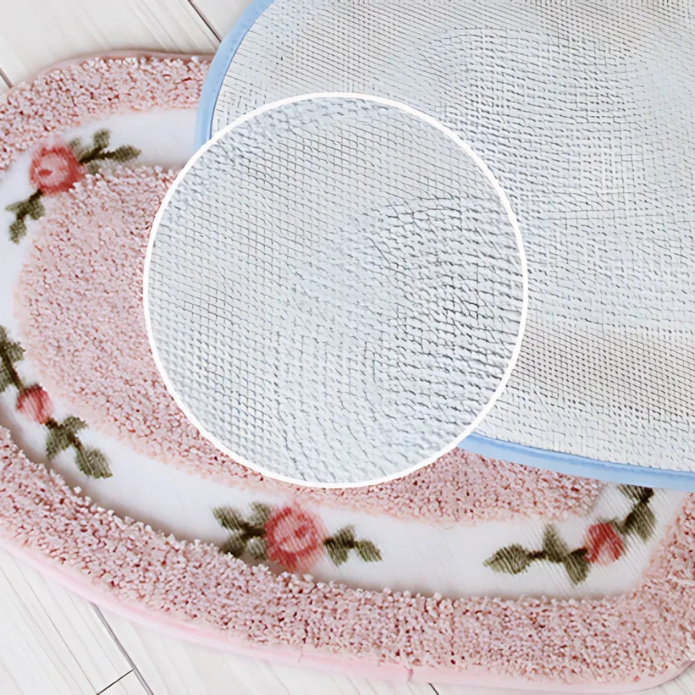 Lisslune | Heart Floral Tufted Bath Mat