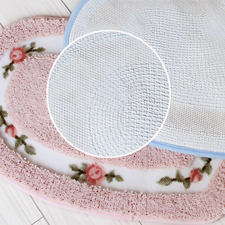 Lisslune | Heart Floral Tufted Bath Mat