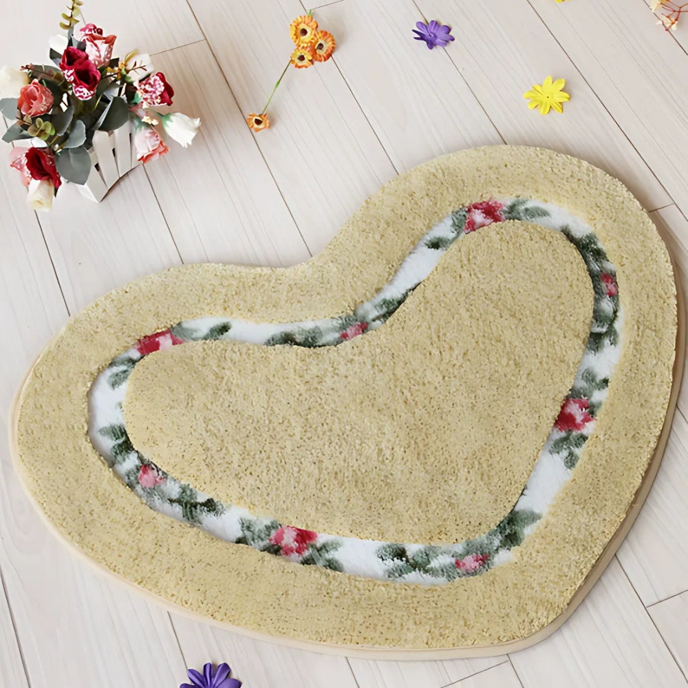 Lisslune | Heart Floral Tufted Bath Mat