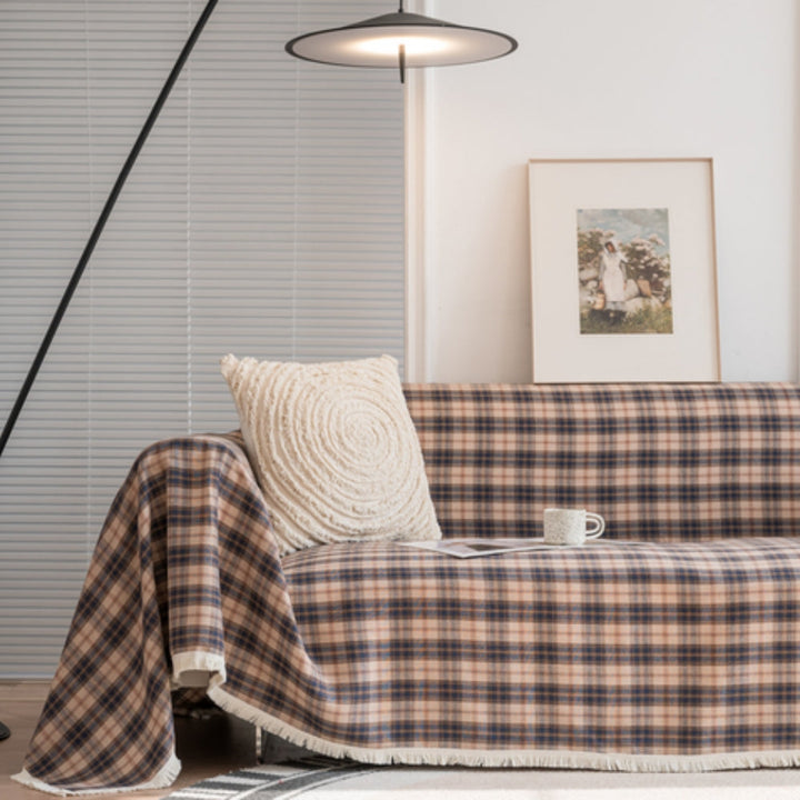 Lisslune | Hearthline Cottage Plaid Sofa Cover