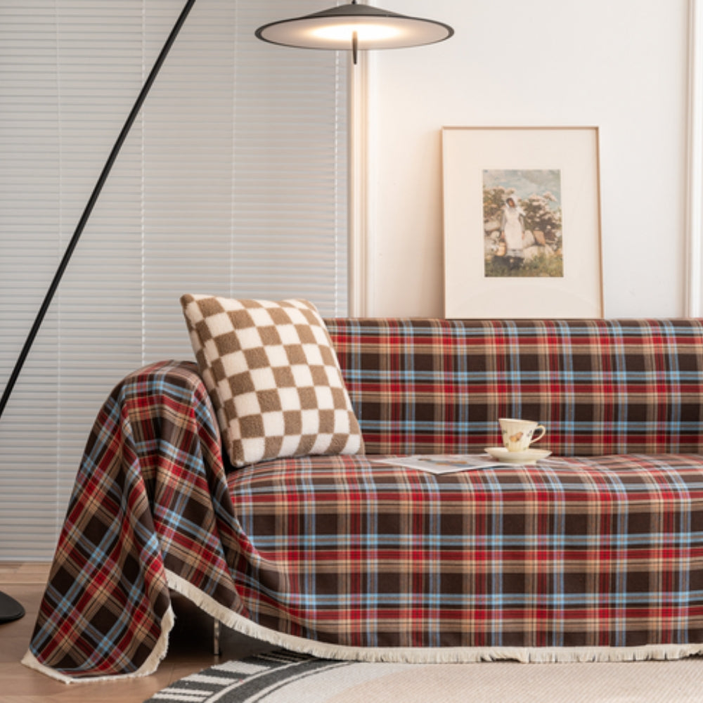 Lisslune | Hearthline Cottage Plaid Sofa Cover