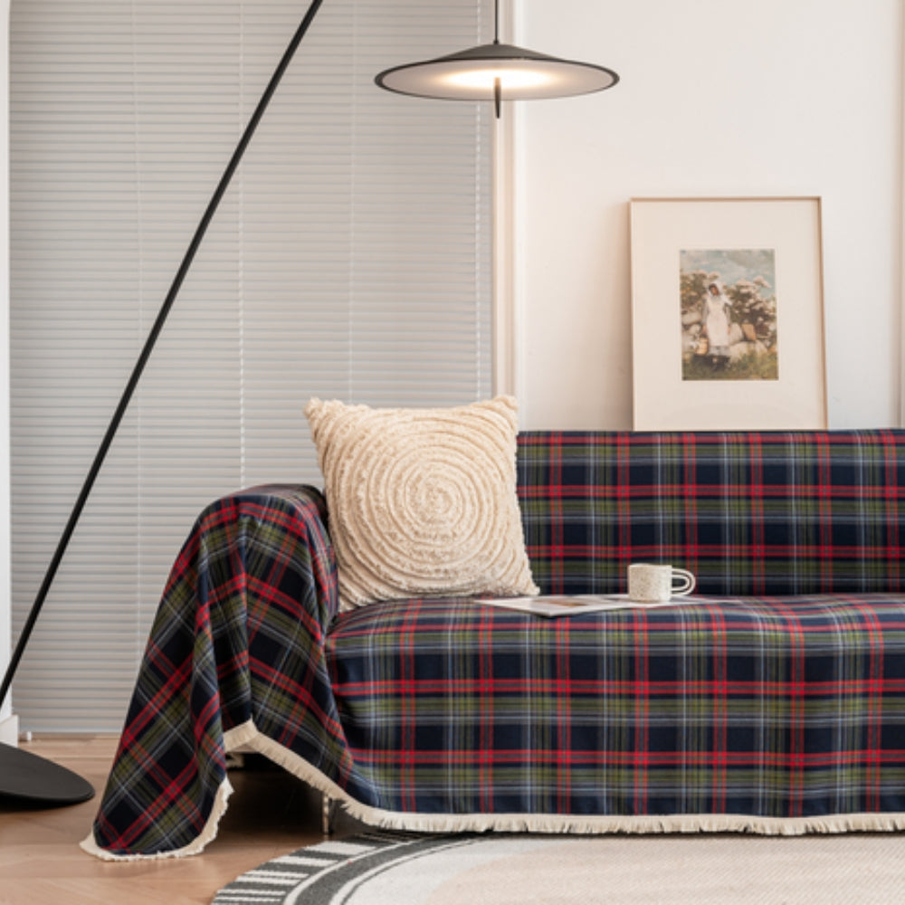 Lisslune | Hearthline Cottage Plaid Sofa Cover