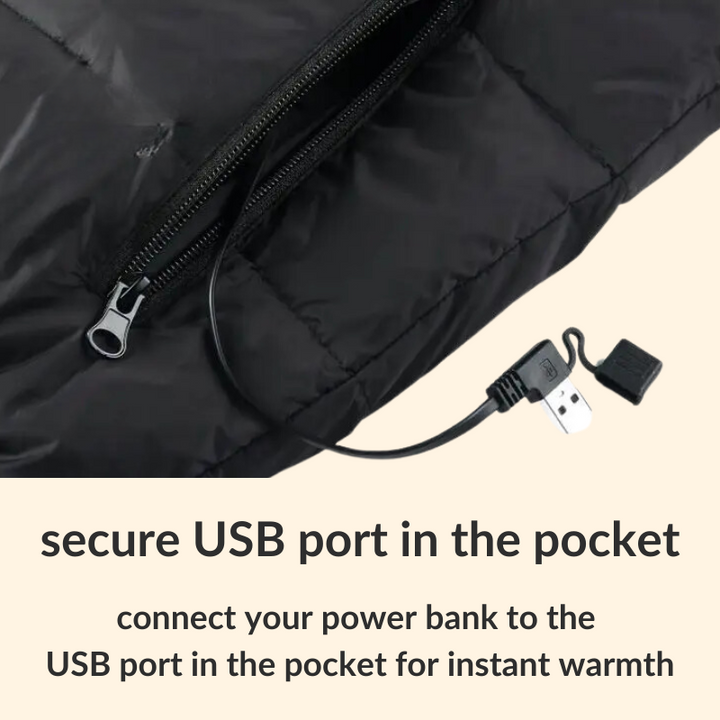 Lisslune | Men’s & Women’s Heated Jacket – Best Rechargeable Heated Puffer Coat, Lightweight Battery Heated Winter Jacket UK