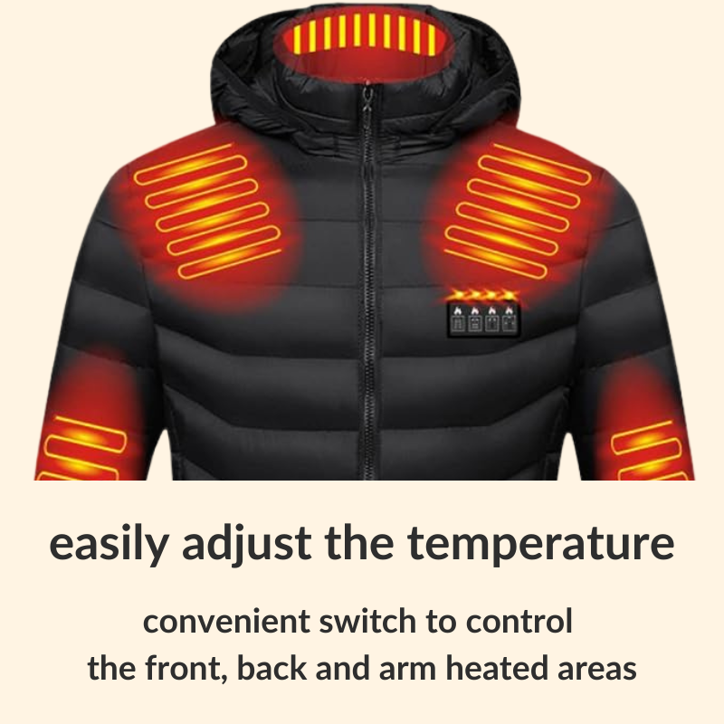 Lisslune | Men’s & Women’s Heated Jacket – Best Rechargeable Heated Puffer Coat, Lightweight Battery Heated Winter Jacket UK