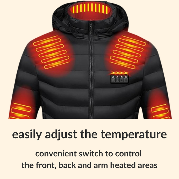 Lisslune | Men’s & Women’s Heated Jacket – Best Rechargeable Heated Puffer Coat, Lightweight Battery Heated Winter Jacket UK
