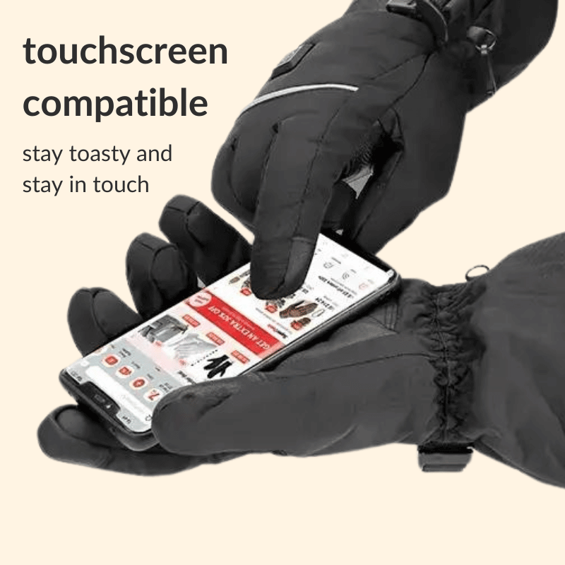 Lisslune | Heated Gloves | Water-Repellent, Touchscreen-Compatible & Ideal for Outdoor Winter Activities