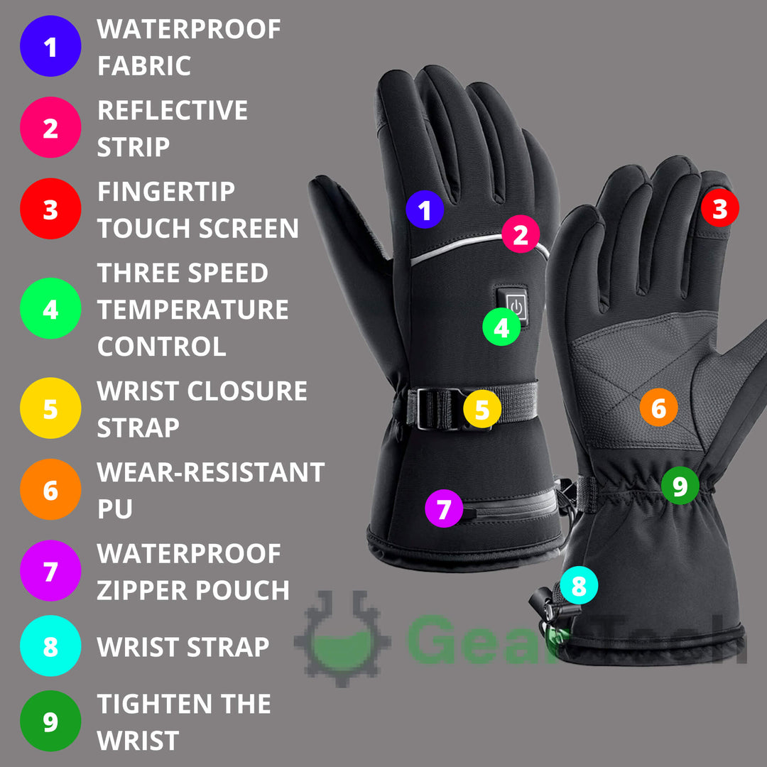 Lisslune | Heated Gloves for Raynaud’s & Arthritis UK – Rechargeable Waterproof Thermal Gloves with 3 Heat Levels for Pain Relief
