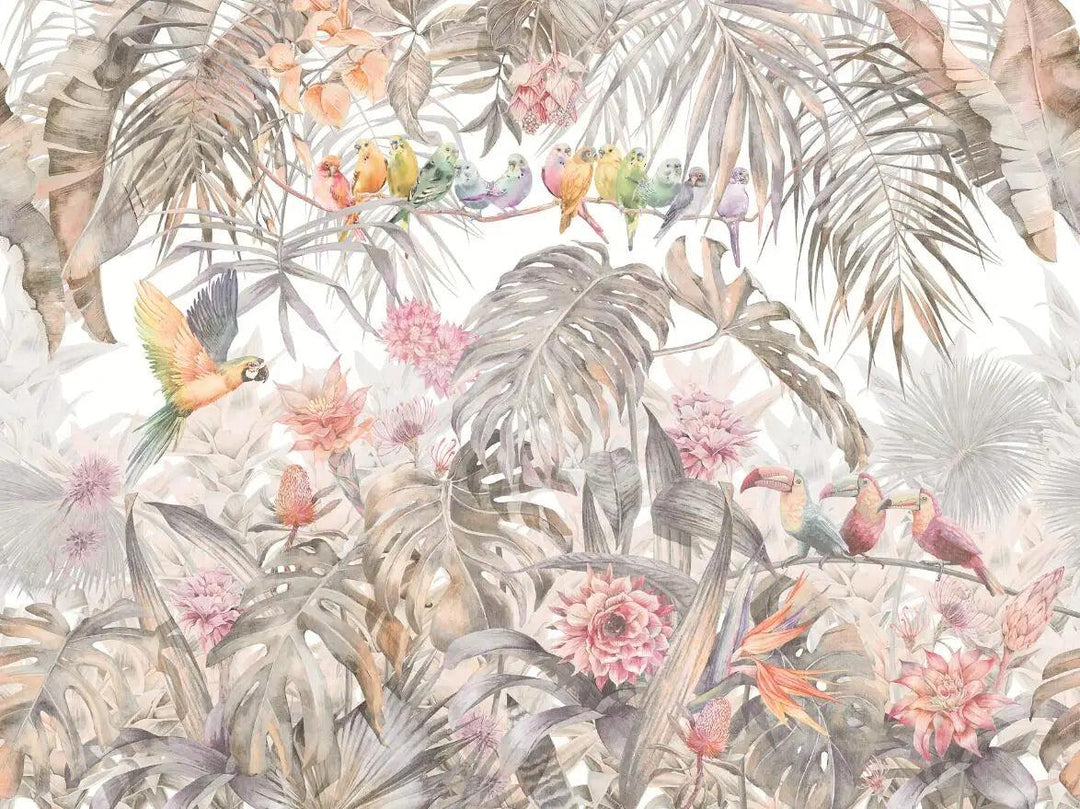 Lisslune | Elegant Monochrome 3D Banana Leaf Wallpaper for Stunning Living Spaces