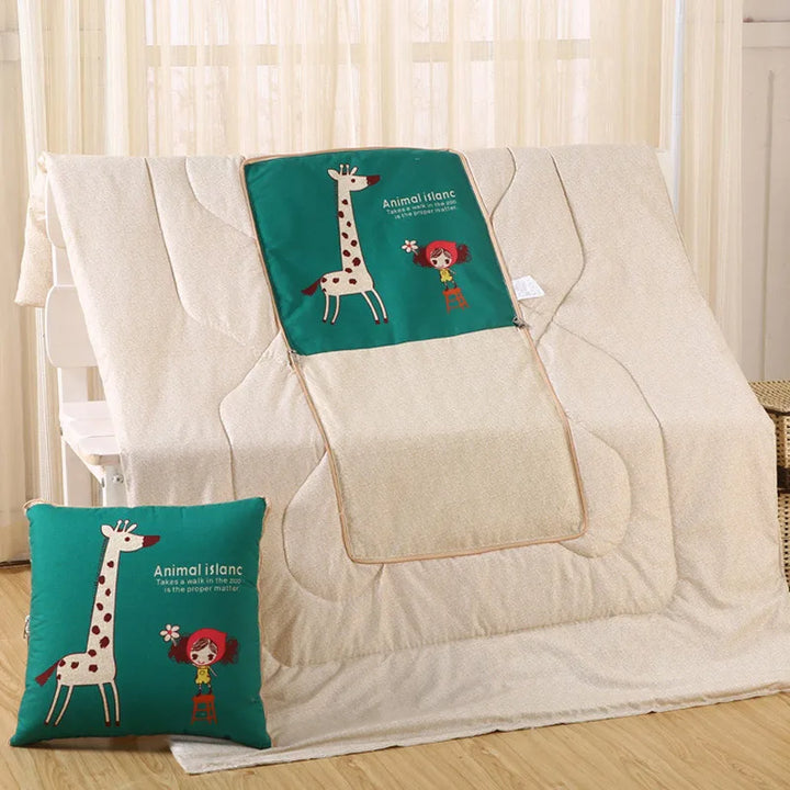 Lisslune | Cozy Convertible Pillow Quilt Combo Blanket