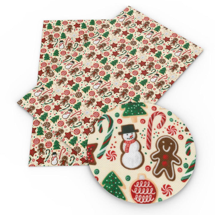 Lisslune | Crimson Holiday Synthetic Leather Craft Set - DIY Festive Fabric Set