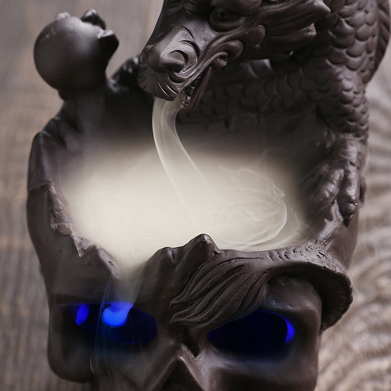 Lisslune | Dragon Skull LED Incense Burner