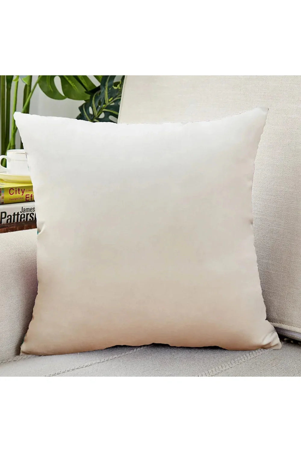 Lisslune | Beige velvet cushion cover