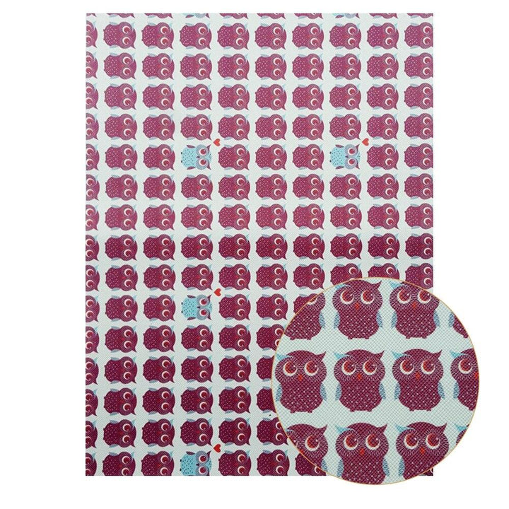 Lisslune | Chic Synthetic Leather Leaves with Luxurious Cartoon Bow Prints for Stylish DIY Creations