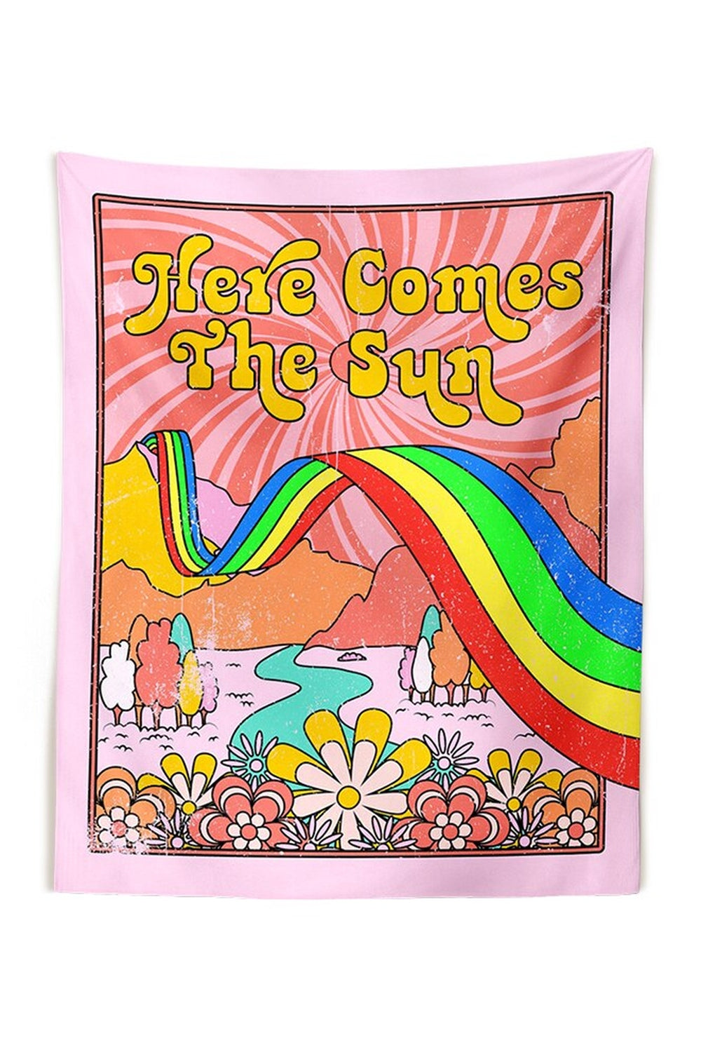 Lisslune | Comes The Sun 70s Psychedelic Tapestry
