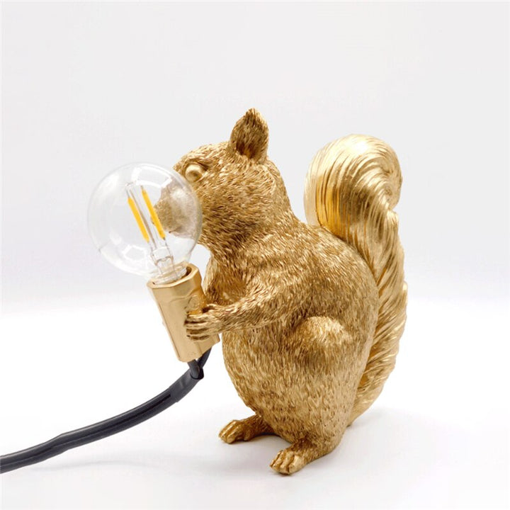 Lisslune | SquirrelBright Nordic Squirrel Table Lamp | Designer Decor | LED Mood Light | Perfect for Home