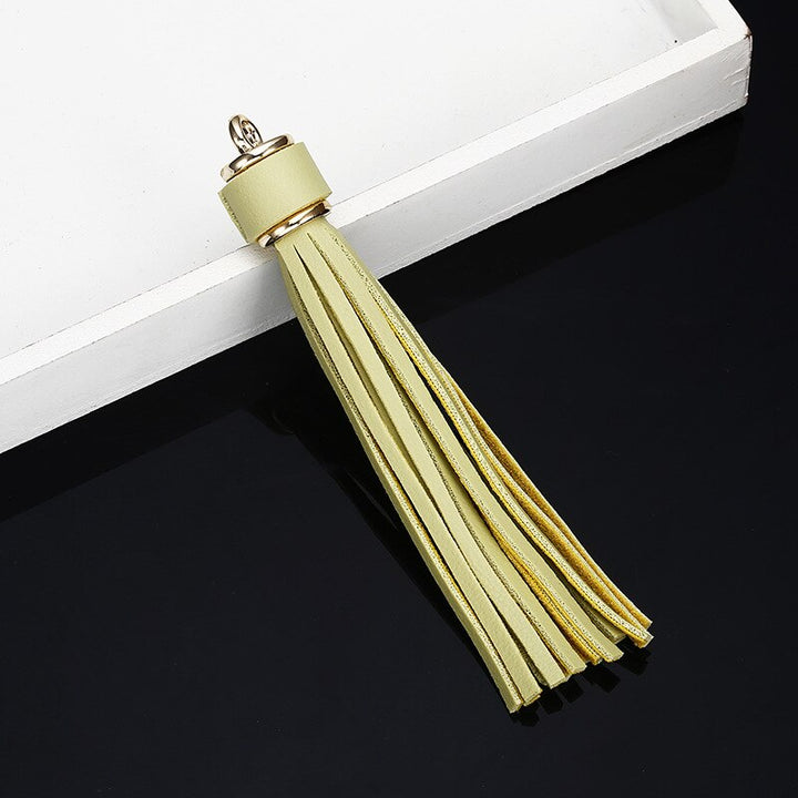 Lisslune | Vibrant 5-piece Synthetic Leather Tassel Fringe Set for Creative Jewelry and Craft Projects