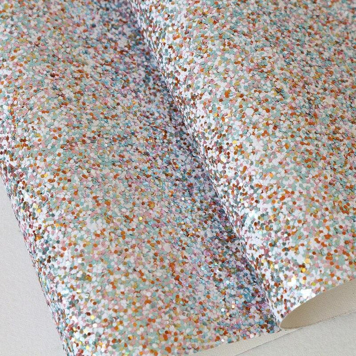 Lisslune | Shimmering 3D Glitter Fabric Sheets - Creative DIY Craft Set with Bright Colors