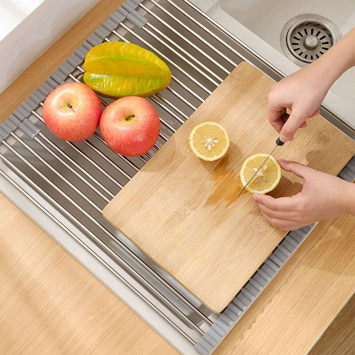 Lisslune | Foldable Stainless Steel Dish Drying Rack