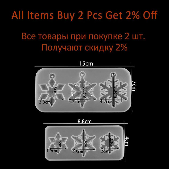 Lisslune | Charming Snowflake DIY Craft Set for Unique Christmas Jewelry and Ornaments