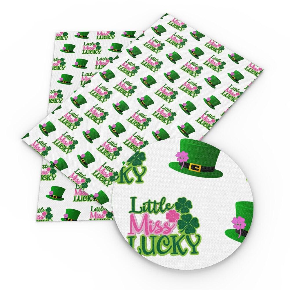 Lisslune | St. Patrick's Day Synthetic Leather Crafting Sheet - Creative Hairband Kit