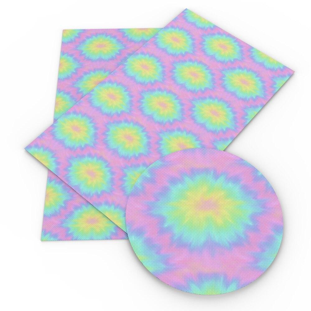 Lisslune | Vibrant Floral and Rainbow Faux Leather Craft Kit: Unleash your creativity