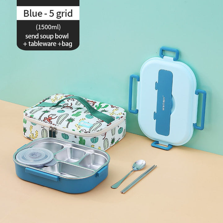 Lisslune | Stainless Steel Multi Compartment Kids Lunch Box