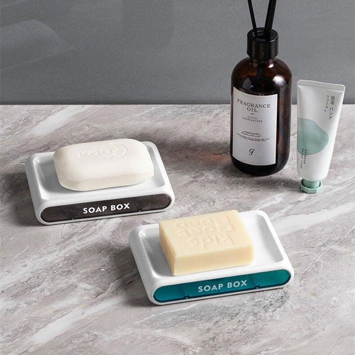 Lisslune | Wall-mounted soap and sponge organizer with efficient water drainage for kitchen and bathroom