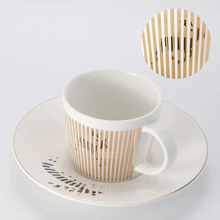 Lisslune | Creative dynamic SLR cup Leopard anamorphic zebra cup Luycho coffee tea cup set with coaster 90ml-225ml