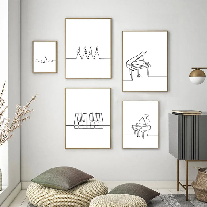 Lisslune | Line Canvas Poster