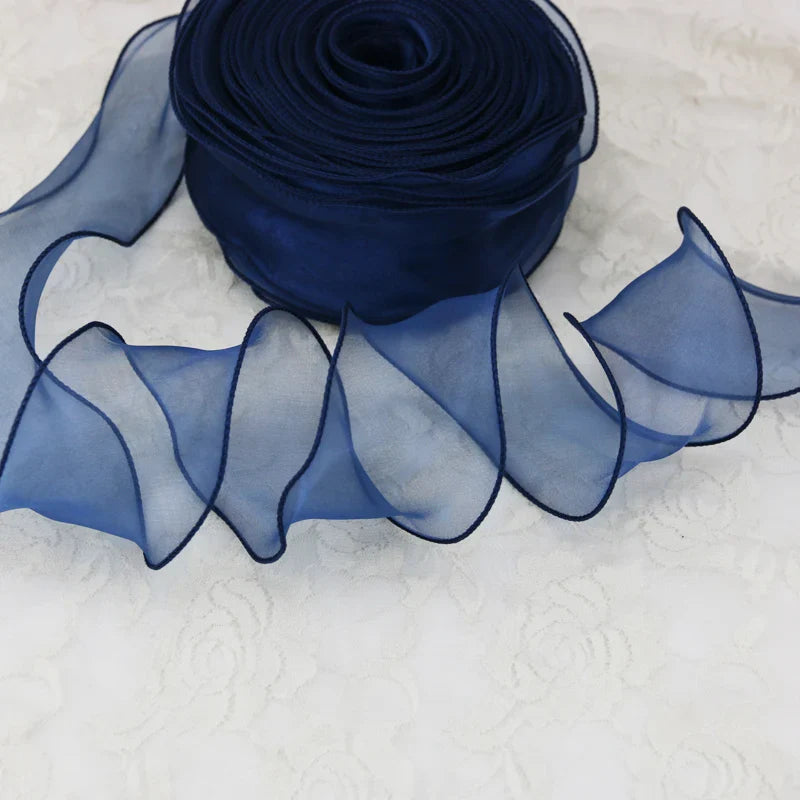 Rynx | 60mm Wave Silk Gauze Ribbon for Hair Ornaments Gift Wrapping Decorative Laces