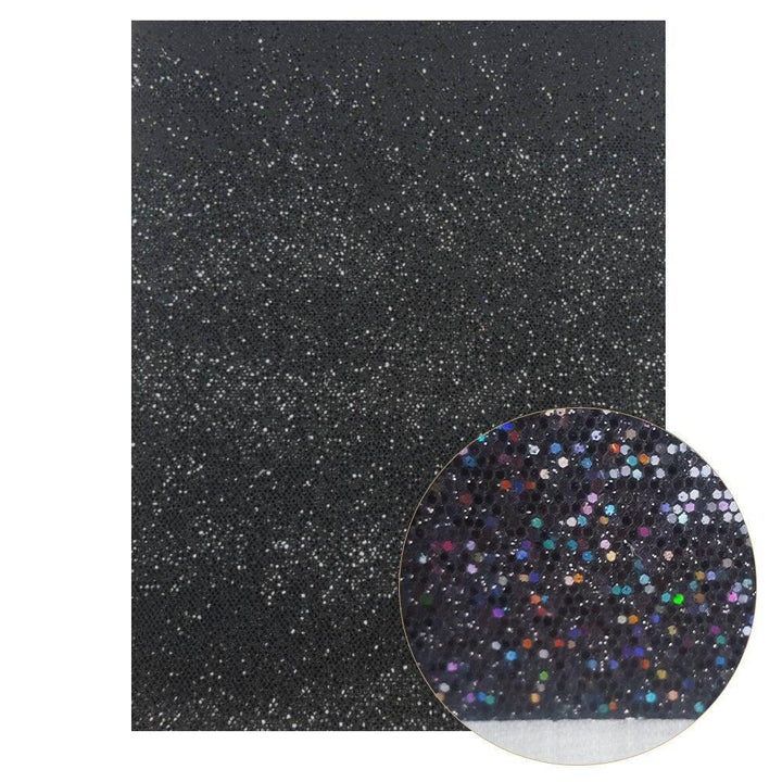 Lisslune | Sparkling Black Synthetic Leather Craft Set - Essential DIY Supplies