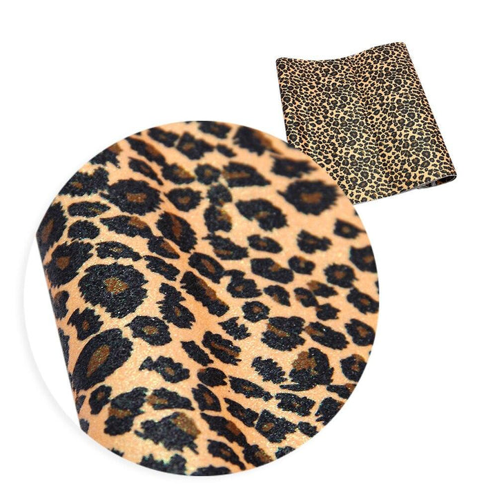Lisslune | Chic Leopard Print Synthetic Leather Craft Kit - Essential DIY Materials