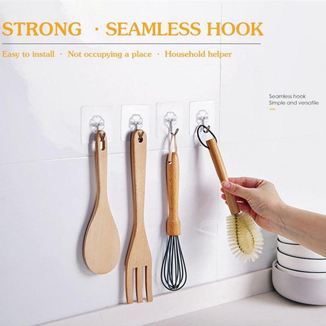 Lisslune | Heavy Duty Clear Adhesive Hook Set - The Ultimate Solution for Household Organization