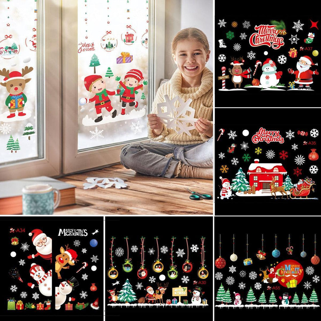 Lisslune | Festive Holiday Party Sticker Set: Christmas & New Year Wall and Window Decoration