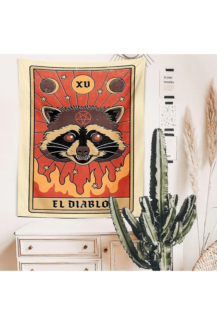 Lisslune | Demonic Raccoon Tapestry