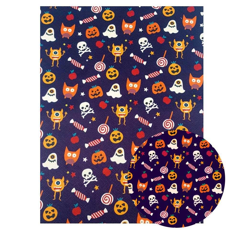 Lisslune | Halloween Themed PU Leather Craft Sheets - Essential for Spooky DIY Projects 🎃