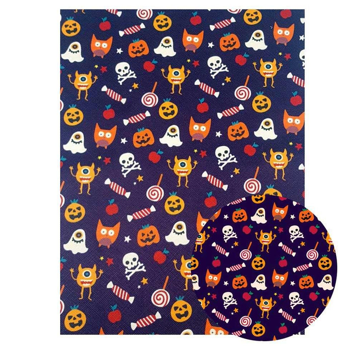 Lisslune | Halloween Themed PU Leather Craft Sheets - Essential for Spooky DIY Projects 🎃