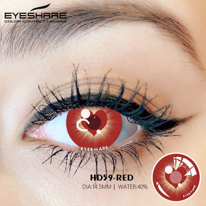 Rynx Cosplay HD59 Red 14.5mm 1 Pair | 1 Year