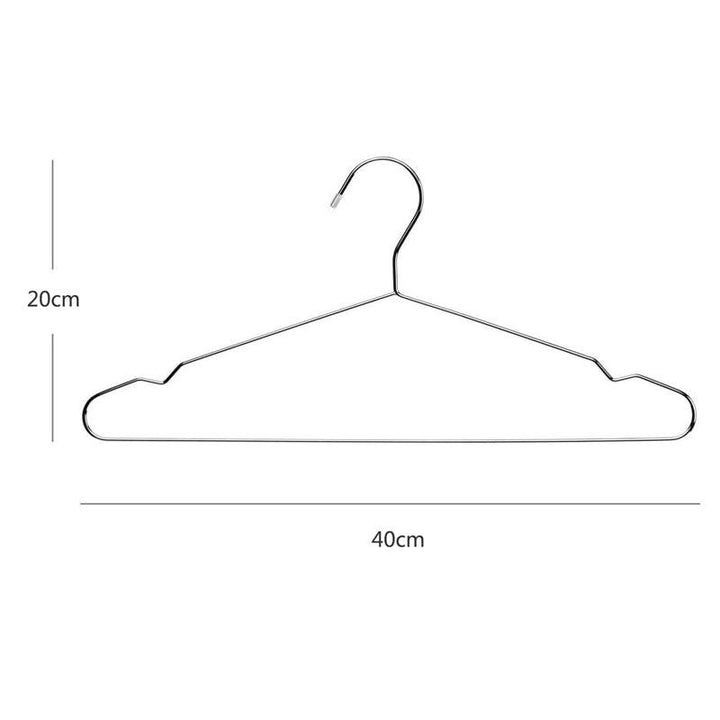Lisslune | Deluxe Silver Stainless Steel Hanger Set - 20 Pack for Superior Closet Organization