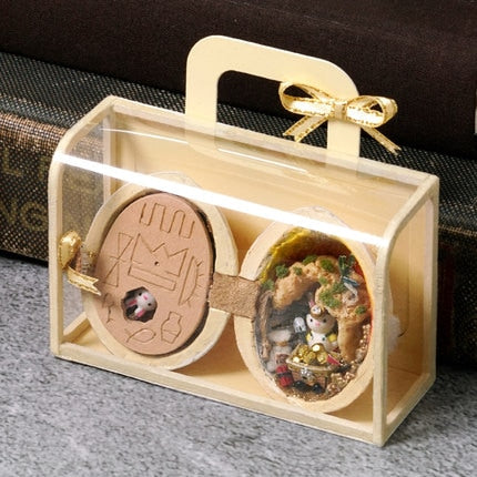 Lisslune | Handmade Wooden Miniature Walnut Dollhouse