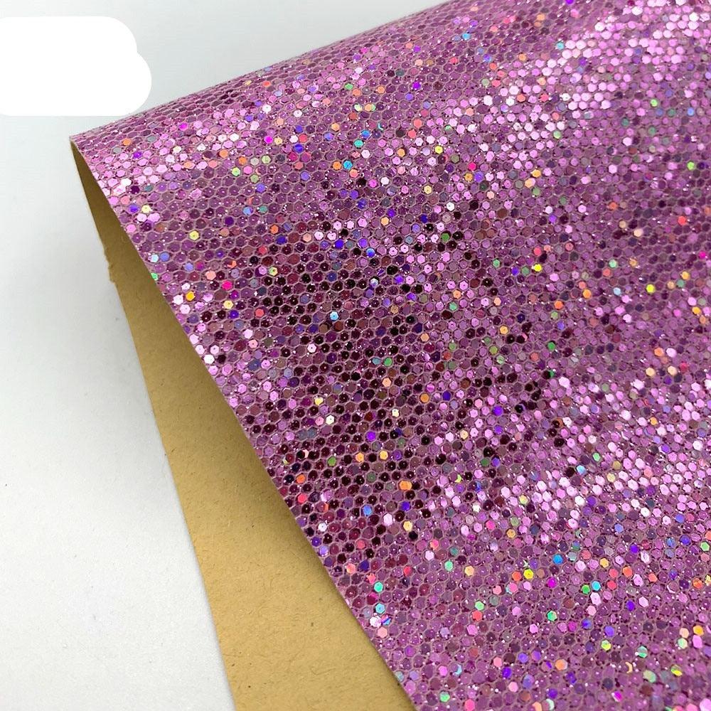 Lisslune | Sparkling Diamond Glitter Synthetic Leather Craft Sheets - Elevate your DIY projects