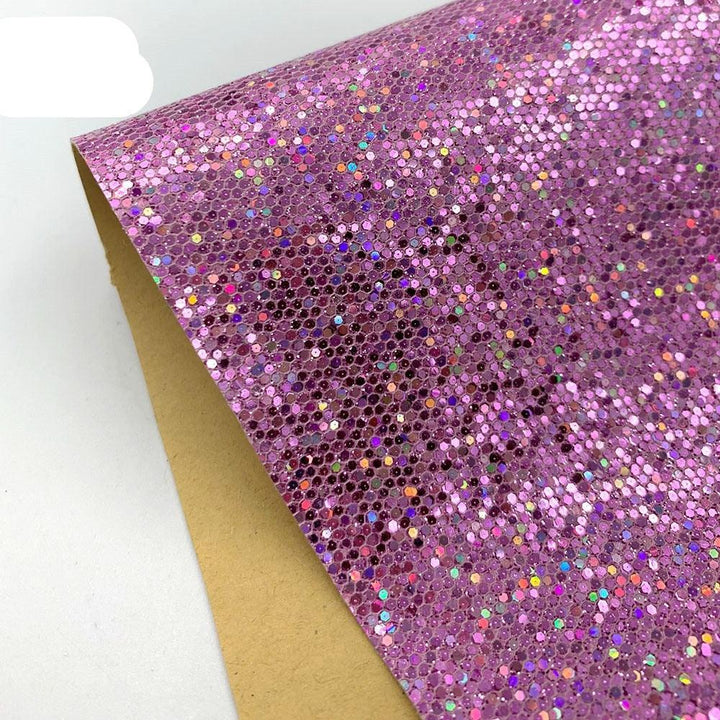 Lisslune | Sparkling Diamond Glitter Synthetic Leather Craft Sheets - Elevate your DIY projects