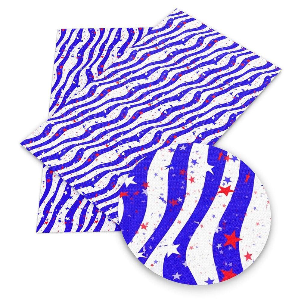 Lisslune | Patriotic Synthetic Leather Craft Material - 20*33cm