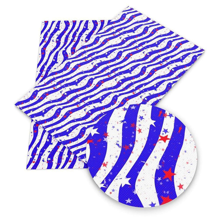 Lisslune | Patriotic Synthetic Leather Craft Material - 20*33cm