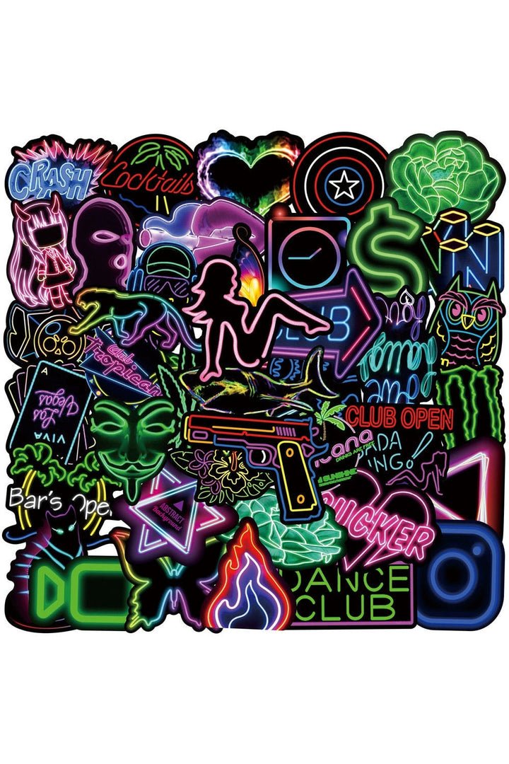 Lisslune | Neon Sign Scrapbooking Stickers
