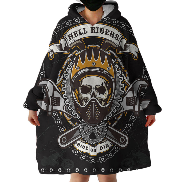 Lisslune | Therapeutic Blanket Hoodie - Hell Riders (Made to Order)