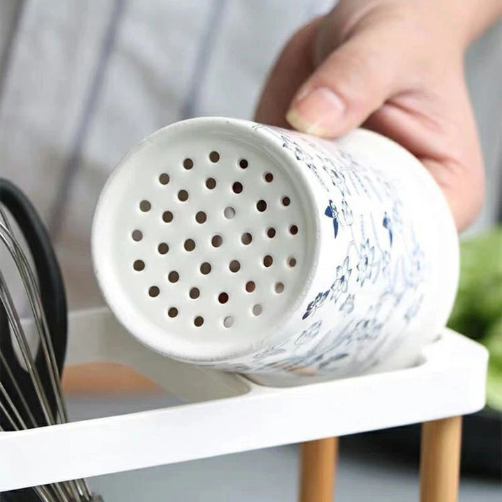 Lisslune | Bloomfield Ceramic Utensil Holder Crock