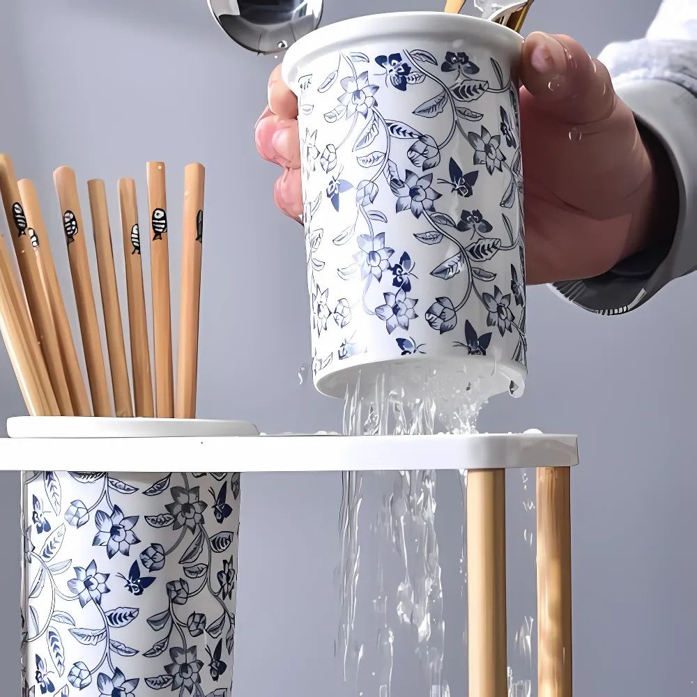 Lisslune | Bloomfield Ceramic Utensil Holder Crock