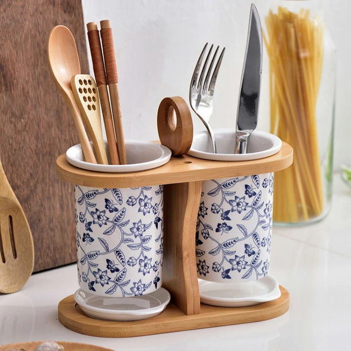 Lisslune | Bloomfield Ceramic Utensil Holder Crock