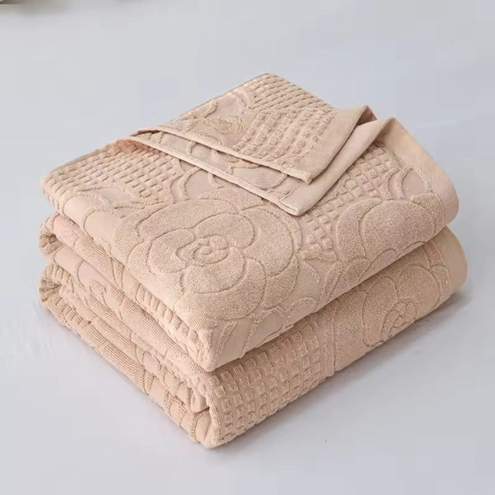 Lisslune | Flora Terry Cotton Weave Blanket